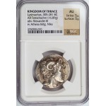 Amazing High Grade (NGC AU) Authentic Ancient Greek Silver Coin PORTRAIT OF ALEXANDER THE GREAT  circa 305-281 B.C.